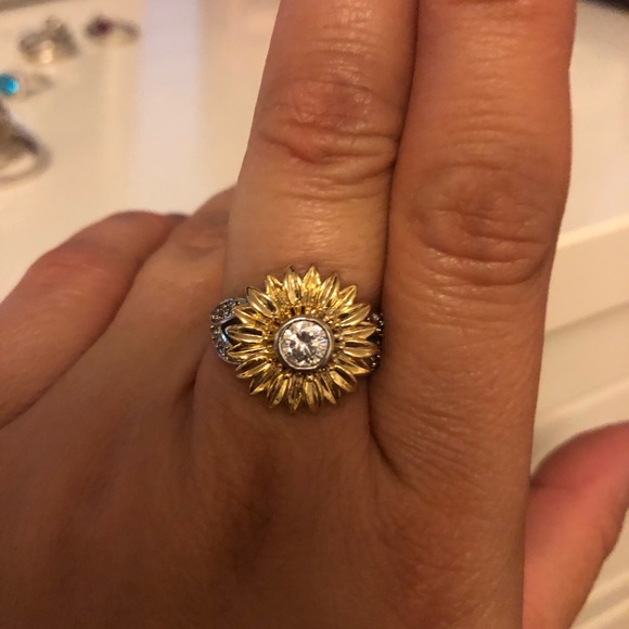 Rings genuine stones and silver size 7 - Picture 4 of 5